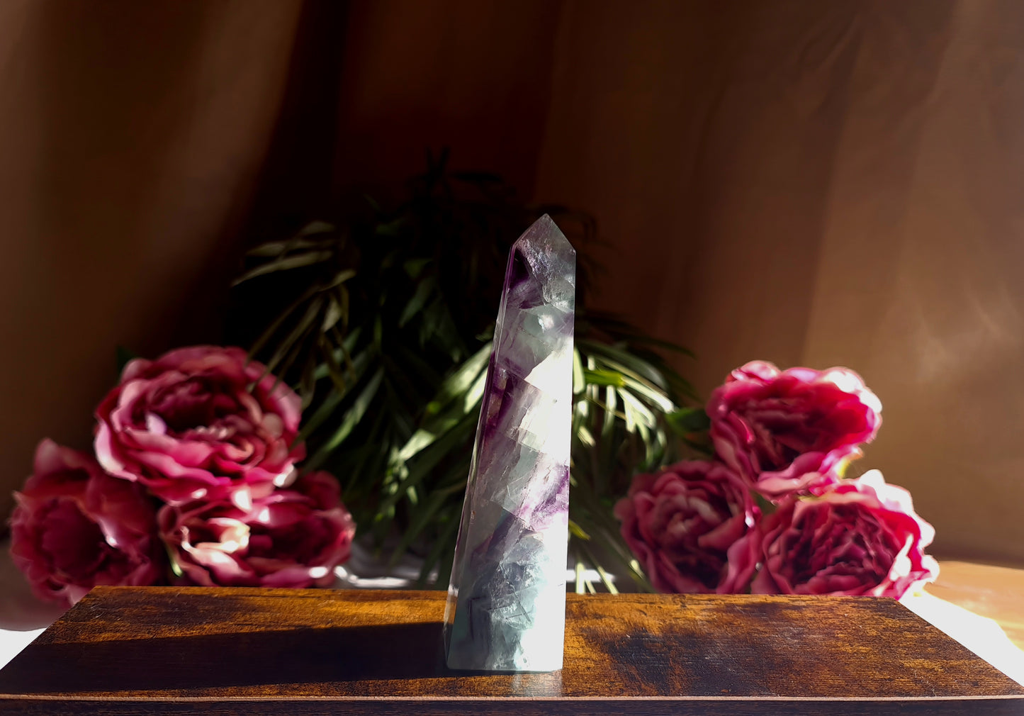 Green Purple Fluorite Obelisk B