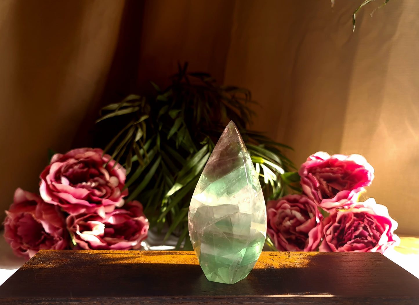 Green Purple Fluorite 'Flame'