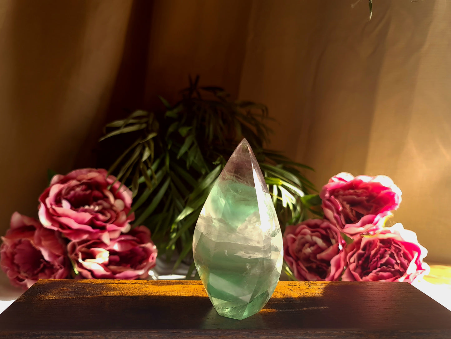 Green Purple Fluorite 'Flame'