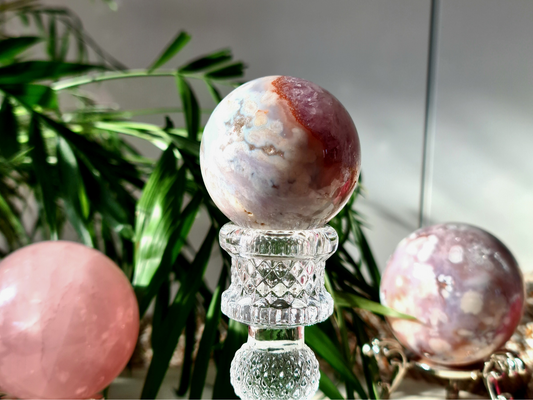 Flower Agate x Pink Amethyst
