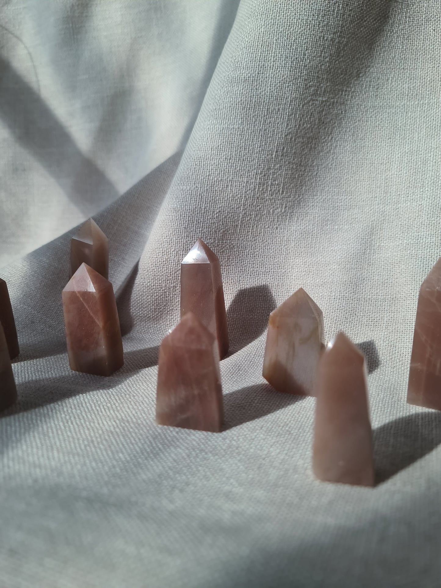 Peach Moonstone x Sunstone Mini Towers