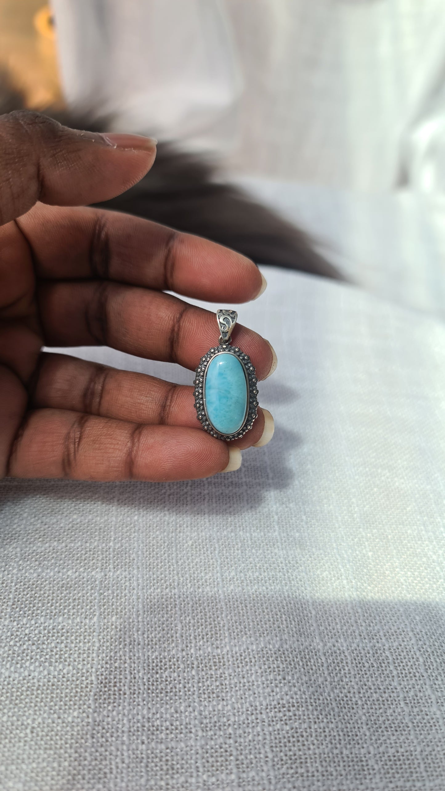 Larimar Sterling Pendant