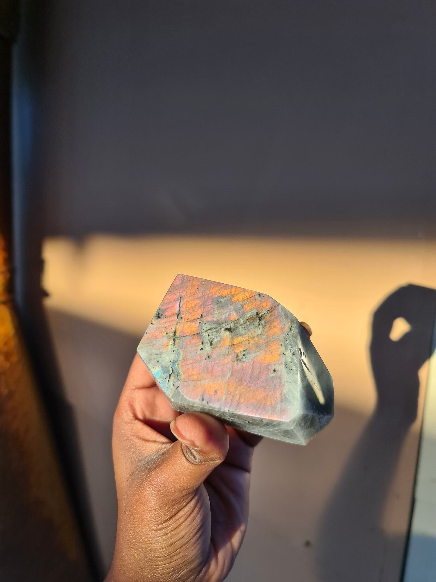 Pink Orange Labradorite - mined in Madagascar