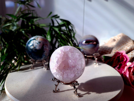 Pale Pink Amethyst x Haematite