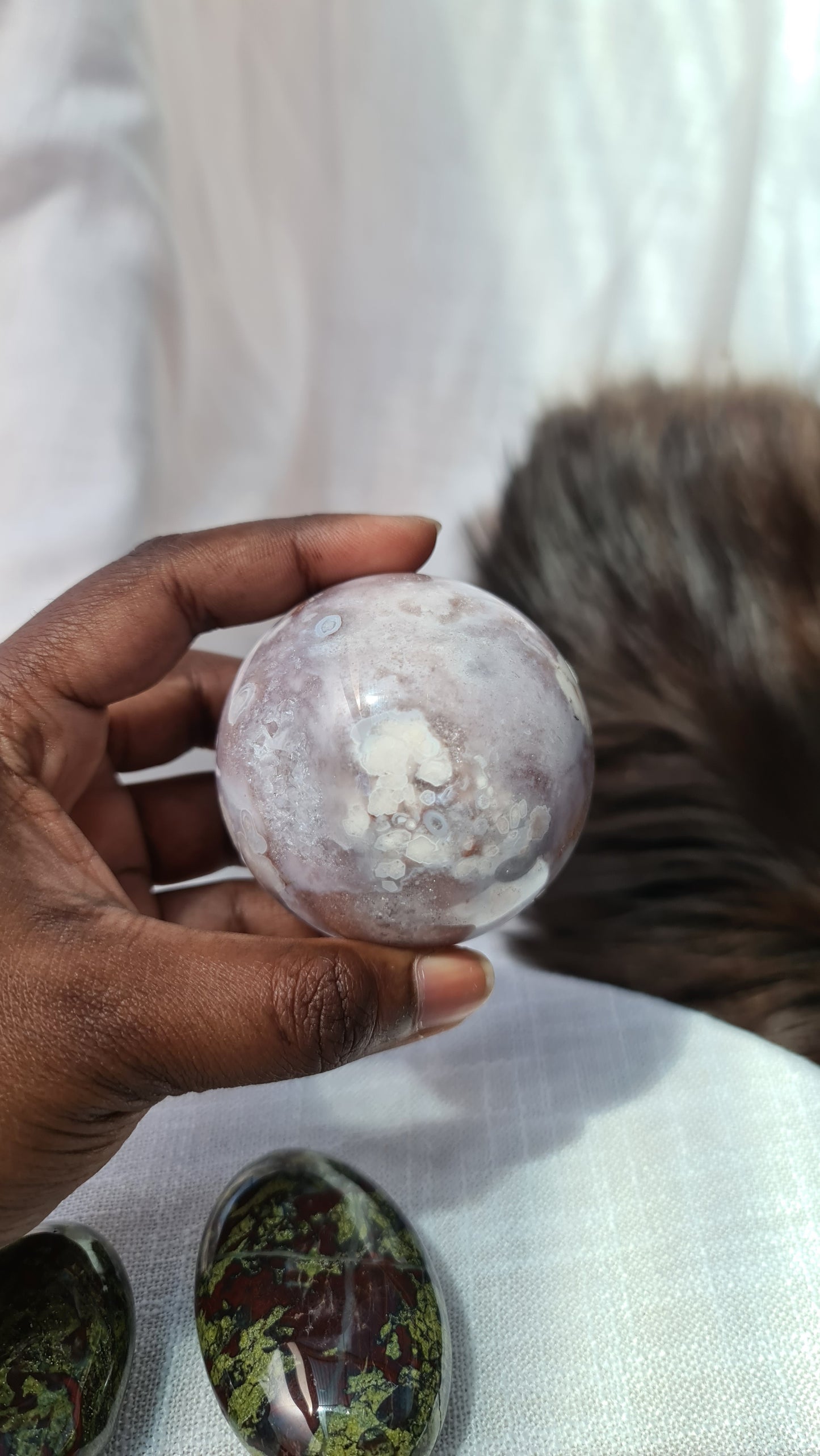 Flower Agate Sphere A