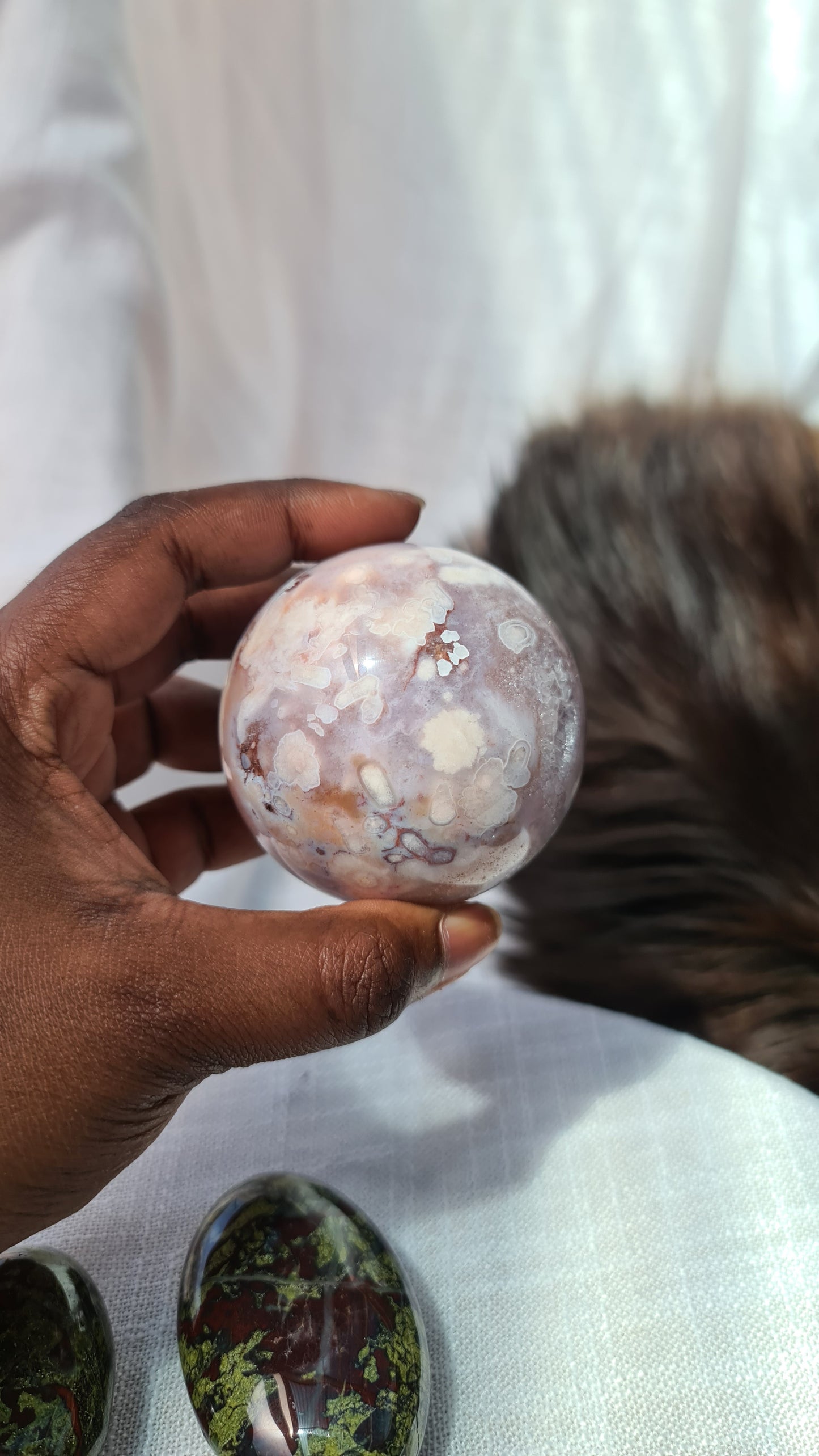 Flower Agate Sphere A