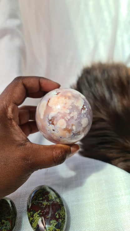 Flower Agate Sphere A