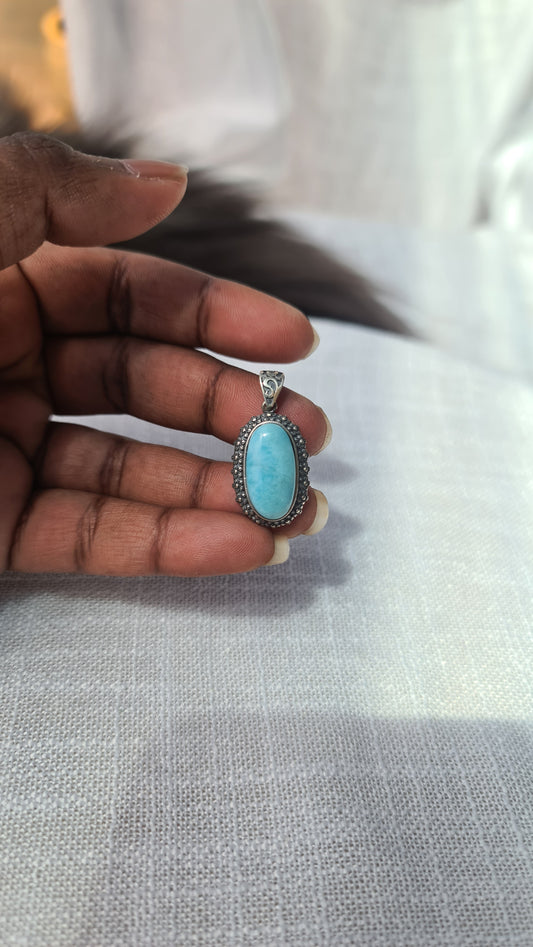Larimar Sterling Pendant