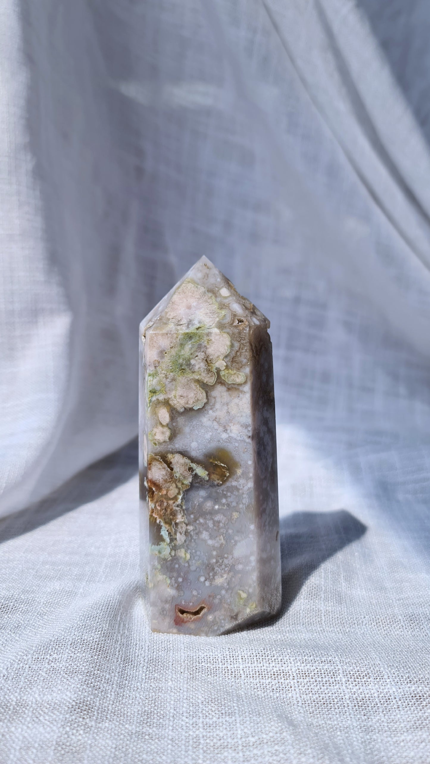 Pastel Blue Flower Agate