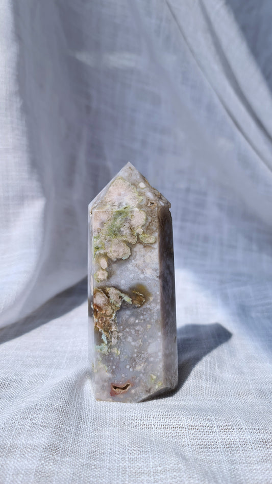 Pastel Blue Flower Agate