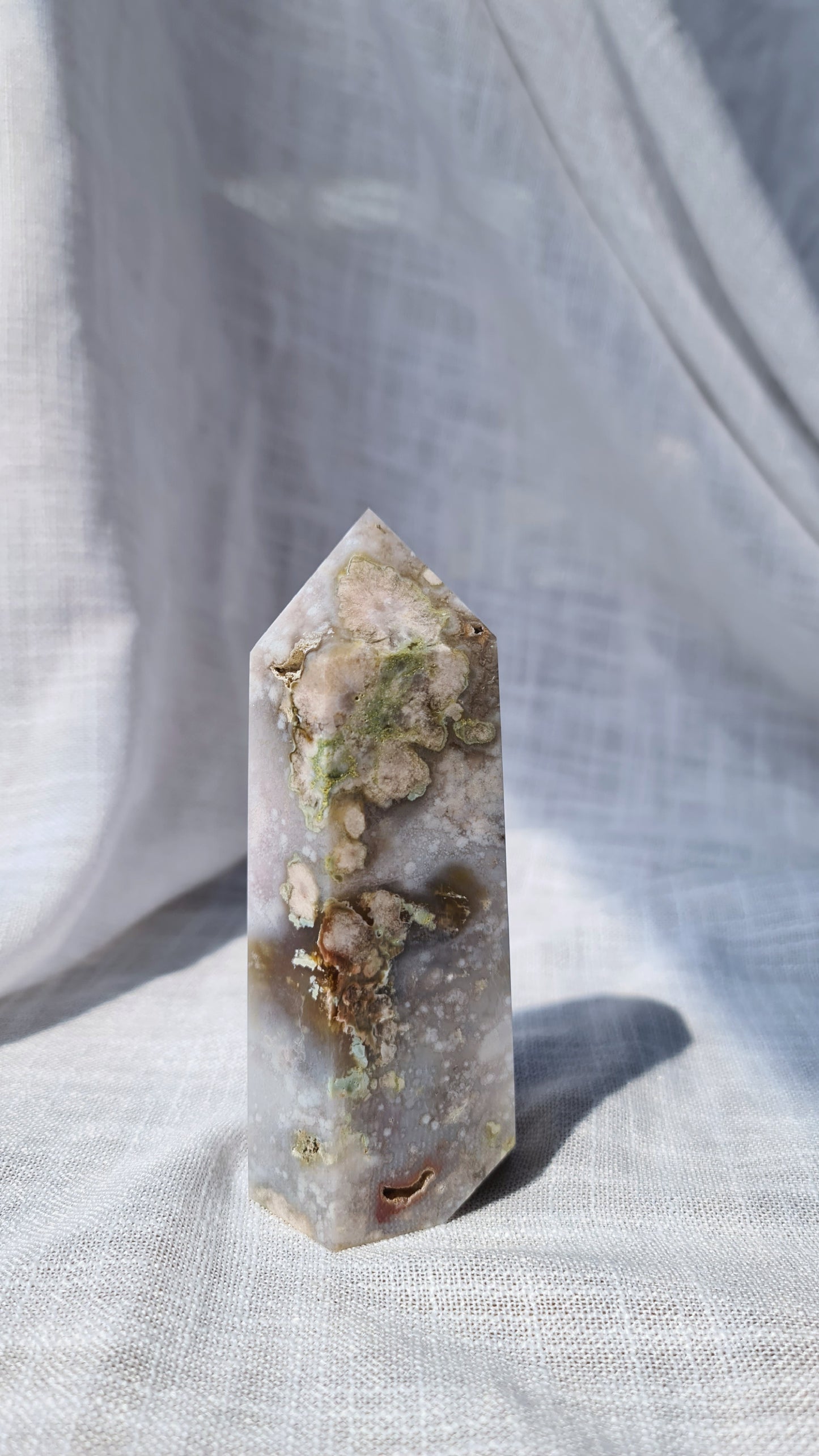 Pastel Blue Flower Agate