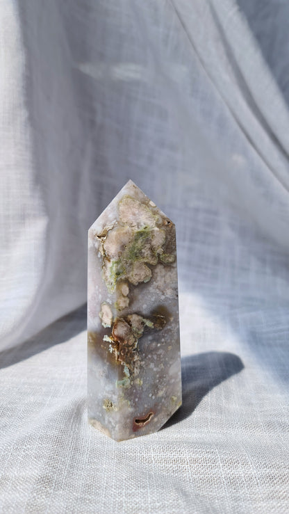 Pastel Blue Flower Agate