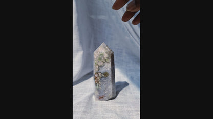 Pastel Blue Flower Agate